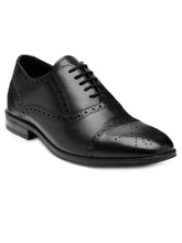 Load image into Gallery viewer, Teakwood Men Black Leather Formal Brogues Shoes
