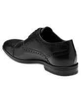 Load image into Gallery viewer, Teakwood Men Black Leather Formal Brogues Shoes
