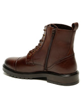 Load image into Gallery viewer, Men's Leather Combat Boots with Side Zipper
