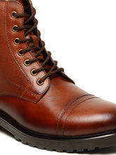 Load image into Gallery viewer, Men's Leather Combat Boots with Side Zipper
