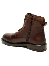Load image into Gallery viewer, Men’s Leather Dual-Side Combat Boots with Buckle and Zipper
