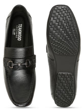 Load image into Gallery viewer, Men's Black Textured Leather Loafers

