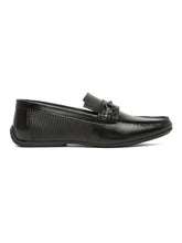 Load image into Gallery viewer, Men's Black Textured Leather Loafers
