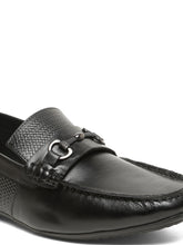 Load image into Gallery viewer, Men's Black Textured Leather Loafers
