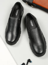 Load image into Gallery viewer, Men’s Black Leather Loafers
