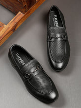 Load image into Gallery viewer, Men’s Leather Loafers with Horsebit Detail
