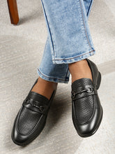 Load image into Gallery viewer, Men’s Leather Loafers with Horsebit Detail

