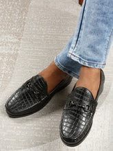 Load image into Gallery viewer, Men’s Croco-Textured Leather Slip-on with Horsebit
