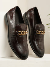Load image into Gallery viewer, Men Croco Slip-On Loafer Leather Shoes

