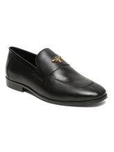 Load image into Gallery viewer, Men’s Leather Loafers with Embellished Bee Detail

