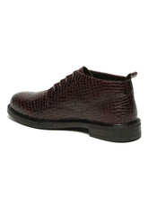 Load image into Gallery viewer, Men's Crocodile-Textured Formal Lace-Up Boots
