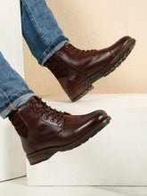 Load image into Gallery viewer, Classic Leather Lace-Up Boots
