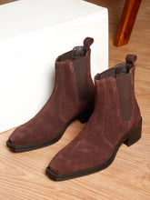 Load image into Gallery viewer, Men's Brown Suede Leather Chelsea Boots
