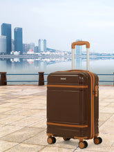 Load image into Gallery viewer, Teakwood Large Hard Shell Travel Trolley Luggage with 360° Dual Spinner Wheels, Unbreakable Scratch-Resistant Body, Side Combination Lock, Heavy-Duty Zippers, Mesh Organizer &amp; Elastic Cross Straps
