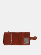 Load image into Gallery viewer, Teakwood Genuine Leather Red solid two fold wallet
