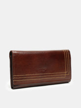 Load image into Gallery viewer, Women Brown Solid Three Fold Wallet

