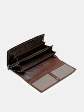 Load image into Gallery viewer, Women Brown Solid Three Fold Wallet
