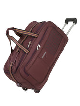 Load image into Gallery viewer, Teakwood Leathers Purple Solid Large Duffle Trolley Bag
