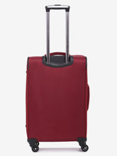 Load image into Gallery viewer, Unisex Red Solid Soft-sided Trolley Suitcase
