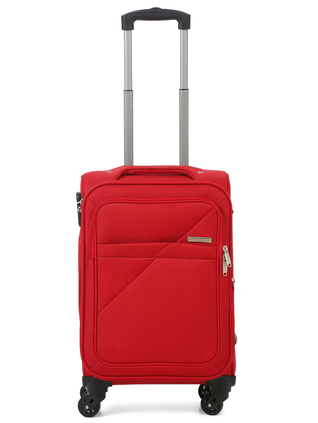 Teakwood Red Solid Soft Sided Trolley Bag