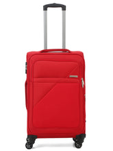 Load image into Gallery viewer, Teakwood Red Solid Soft Sided Trolley Bag
