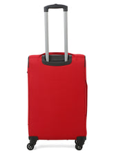 Load image into Gallery viewer, Teakwood Leather Red Solid Soft Sided  Trolley Bag

