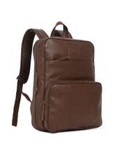 Load image into Gallery viewer, Teakwood Leather Mens&#39;s Brown solid Backpack
