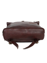 Load image into Gallery viewer, Teakwood Leather Cherry Vintage Rolling Backpack
