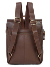 Load image into Gallery viewer, Teakwood Leather Unisex Brown Leather Backpack
