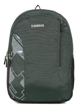 Load image into Gallery viewer, Teakwood Green Unisex Backpack with 15 inch Laptop Compartment &amp; Water Resistance
