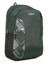 Load image into Gallery viewer, Teakwood Green Unisex Backpack with 15 inch Laptop Compartment &amp; Water Resistance
