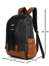 Load image into Gallery viewer, Teakwood Black Unisex Backpack – Stylish, Durable &amp; Versatile Backpack for Travel, Work, College &amp; Everyday Use
