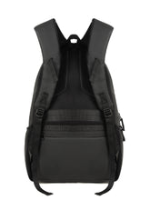 Load image into Gallery viewer, Teakwood Black Unisex Backpack with Multiple Compartments, Adjustable Padded Shoulder Straps &amp; Travel-Friendly Trolley Sleeve for Office, College &amp; Travel

