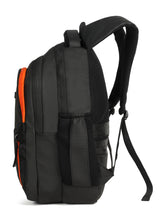 Load image into Gallery viewer, Teakwood Black Unisex Backpack with Multiple Compartments, Adjustable Padded Shoulder Straps &amp; Travel-Friendly Trolley Sleeve for Office, College &amp; Travel
