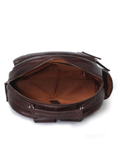 Load image into Gallery viewer, Teakwood Unisex Genuine Leather Dark Brown Solid Backpack||Unisex Laptop Bag/Backpack
