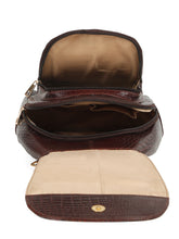 Load image into Gallery viewer, Women Leather Brown BackPack
