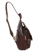 Load image into Gallery viewer, Women Leather Brown BackPack
