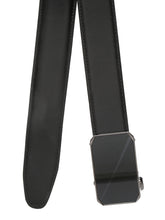 Load image into Gallery viewer, Men Solid Black Leather Auto-Lock Buckle Belt
