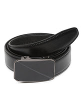 Load image into Gallery viewer, Men Black Lizard Texture Leather Auto-Lock Buckle Belt
