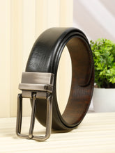 Load image into Gallery viewer, Men's  Black &amp; Brown Leather Reversible Belt
