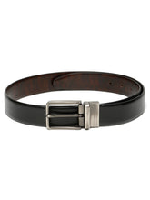 Load image into Gallery viewer, Men's  Black &amp; Brown Leather Reversible Belt
