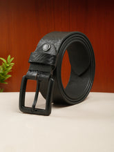 Load image into Gallery viewer, Men Black Texture Leather Casual belt
