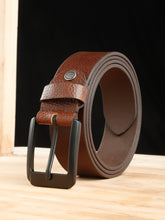 Load image into Gallery viewer, Men Classic Brown Texture Leather Casual belt
