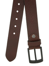 Load image into Gallery viewer, Men's Textured Black Leather Casual Belt With Sleek Black Buckle
