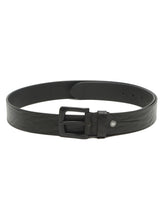 Load image into Gallery viewer, Men's Textured Black Leather Casual Belt With Black Buckle
