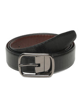 Load image into Gallery viewer, Men's Texture Black &amp; Brown Leather Reversiable Belt
