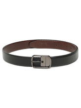Load image into Gallery viewer, Men's Texture Black &amp; Brown Leather Reversiable Belt
