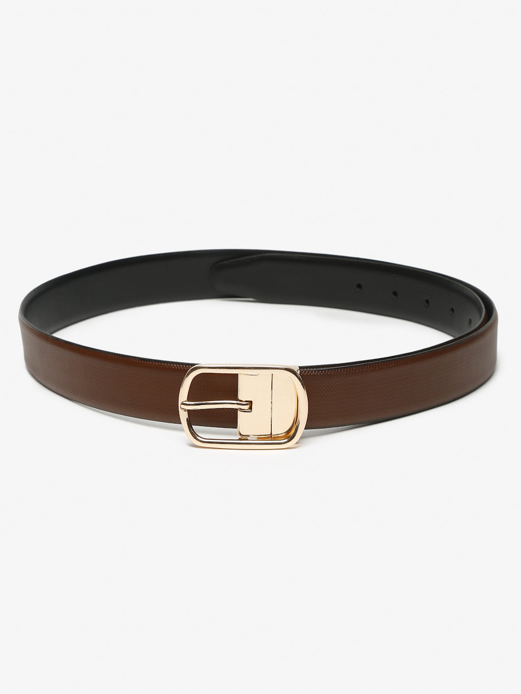 Men Black & Brown Reversible Genuine Leather Belt
