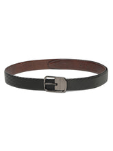 Load image into Gallery viewer, Men's Diagonal Texture Black &amp; Brown Reversiable Belt
