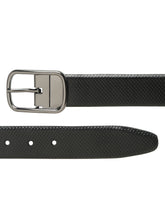 Load image into Gallery viewer, Men's Texture Black &amp; Brown Leather Reversiable Belt
